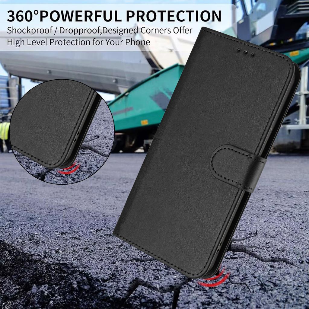 For Xiaomi 15T Pro Wallet Case RFID Blocking Calf Texture Leather Stand Phone Cover with Strap