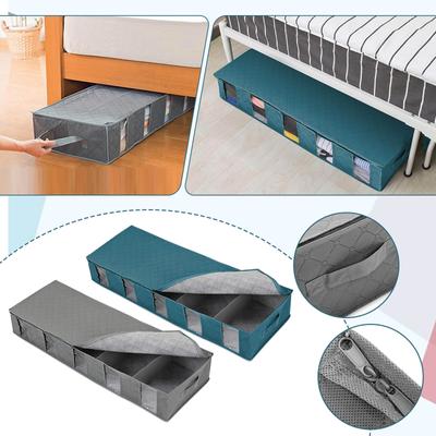 Caja de almacenamiento debajo de la cama, bolsa de almacenamiento de ropa Extra grande, clasificación de ropa plegable, caja de almacenamiento plana debajo de la cama, compartimento de embalaje