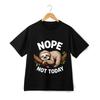 Enthusiast Sloth T-Shirt Nope Not Today Cartoon Animal Print Casual Wear