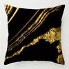 Home Decor Black & Gold Geometric Pattern Pillow Covers Pattern Cushion Cover Suitable For Sofa Bedroom Car Pillow Cover