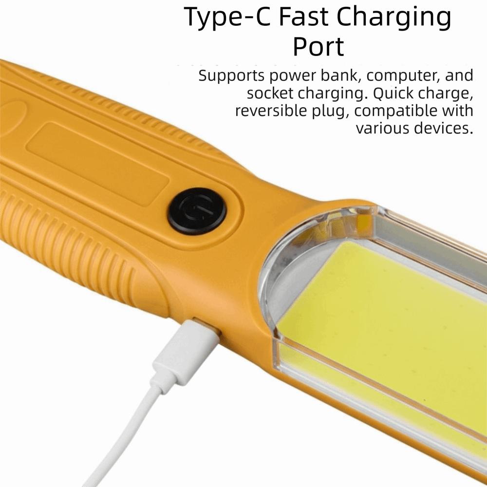 With Magnet LED COB Torch USB Rechargeable Handheld Floodlight Portable Lantern  Outdoor Use