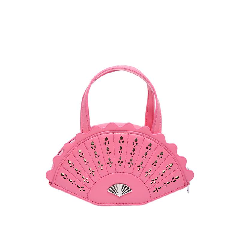 Bags personalized creative fan bag 2025 new Mori fashion niche versatile women hand shell bag pu