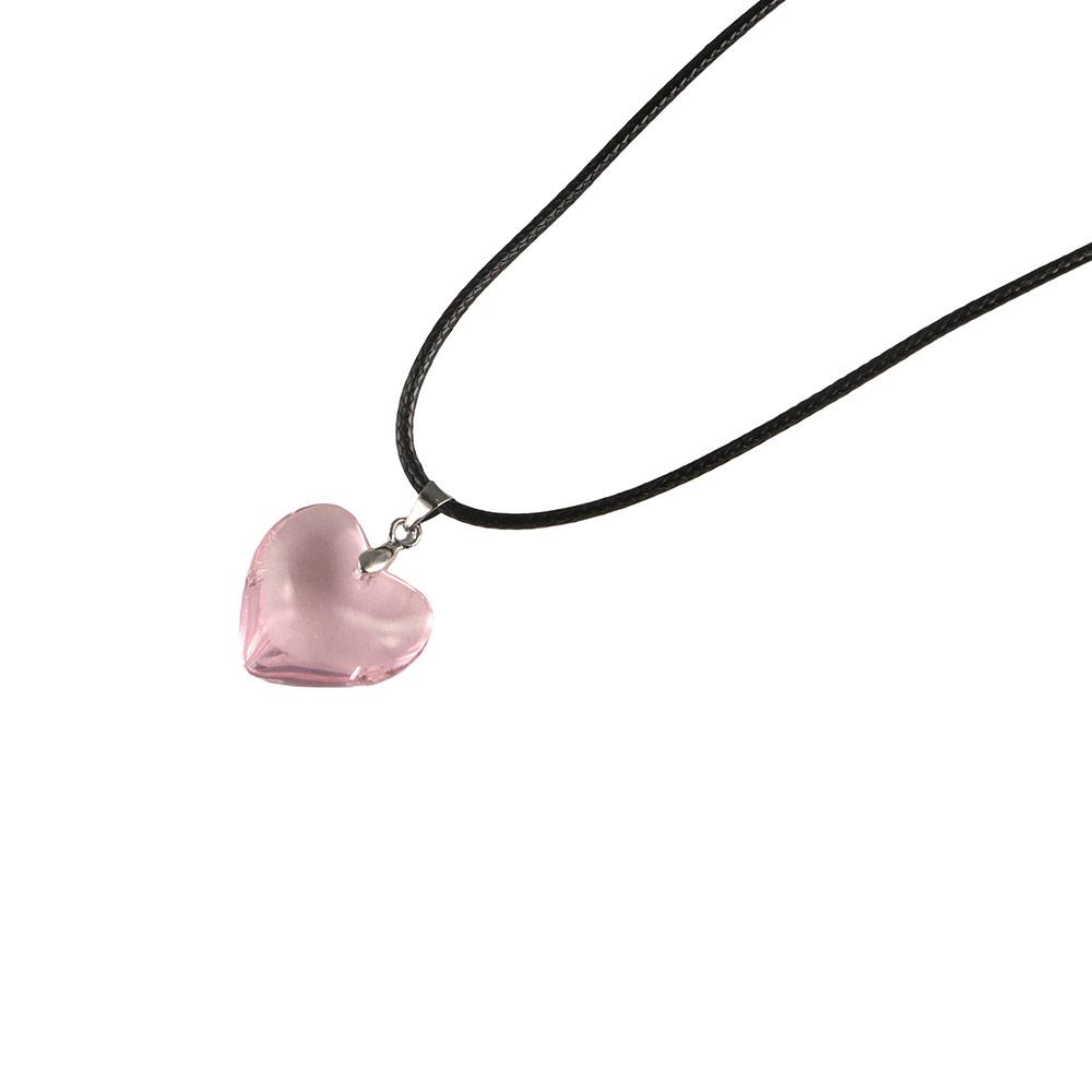 Punk Red Heart Pendant Gothic Heart Necklaces Choker Small Heart Heart Crystal Necklace  Women Men