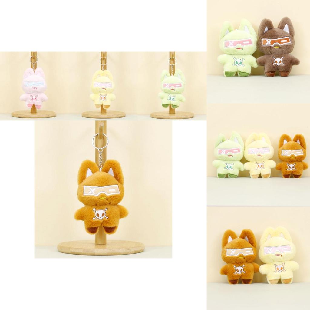 Charming Plush Cat Keychain Soft Pp Cotton Stuffed Animal Toy Adorable 12cm