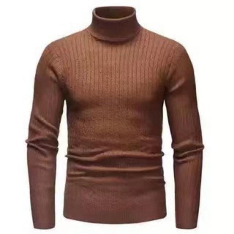 Men’s Slim Fit Mock Neck Pullover Knit Sweater