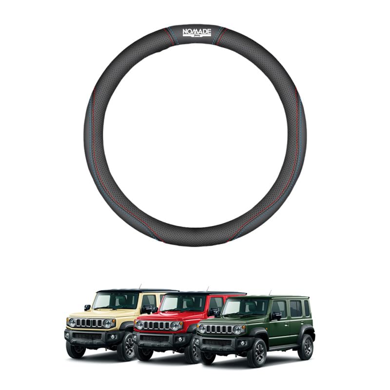 

Для Jimnino Mad JC74 5-дверный Роскошная оплетка на руль Материал коровья кожа замша Перфорация синий