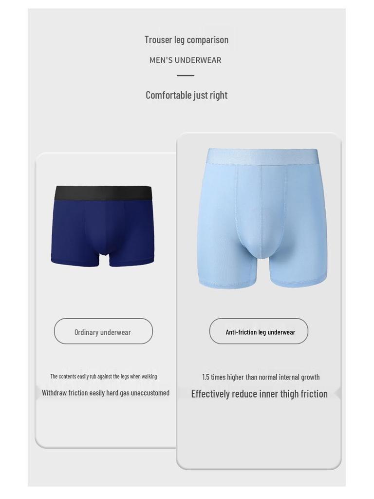 Herren Eis-Seide Schnelltrocknend Anti-Scheuer Boxer Briefs - Sommer Sport, Übergröße
