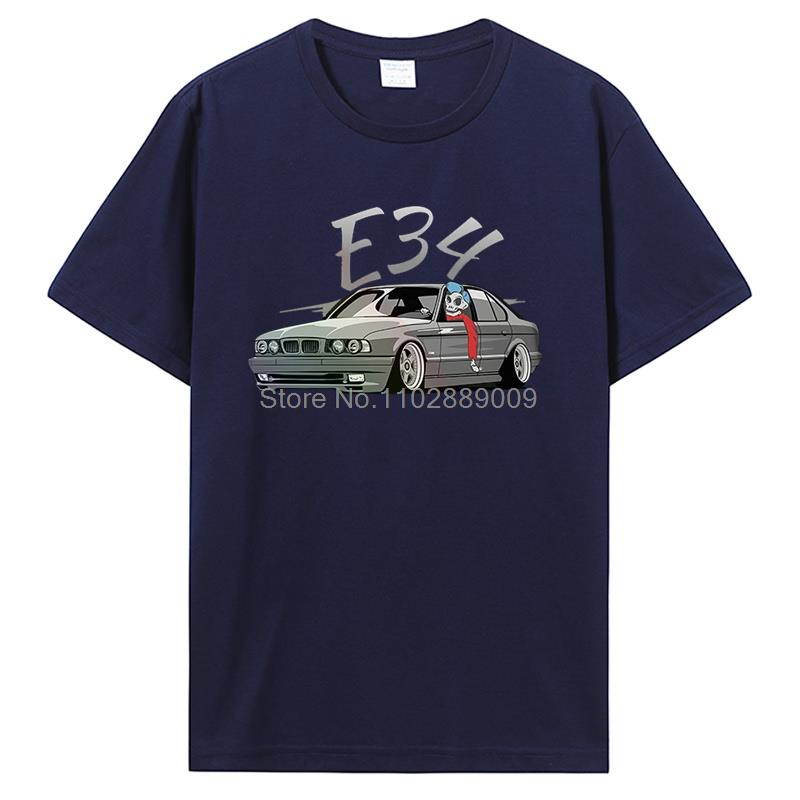 Glstkrrn E34 Herren T-Shirt Sommer Herren Übergroßes T-Shirt Herrenbekleidung Harajuku Mode Streetwear T-Shirts Retro Baumwoll T-Shirt