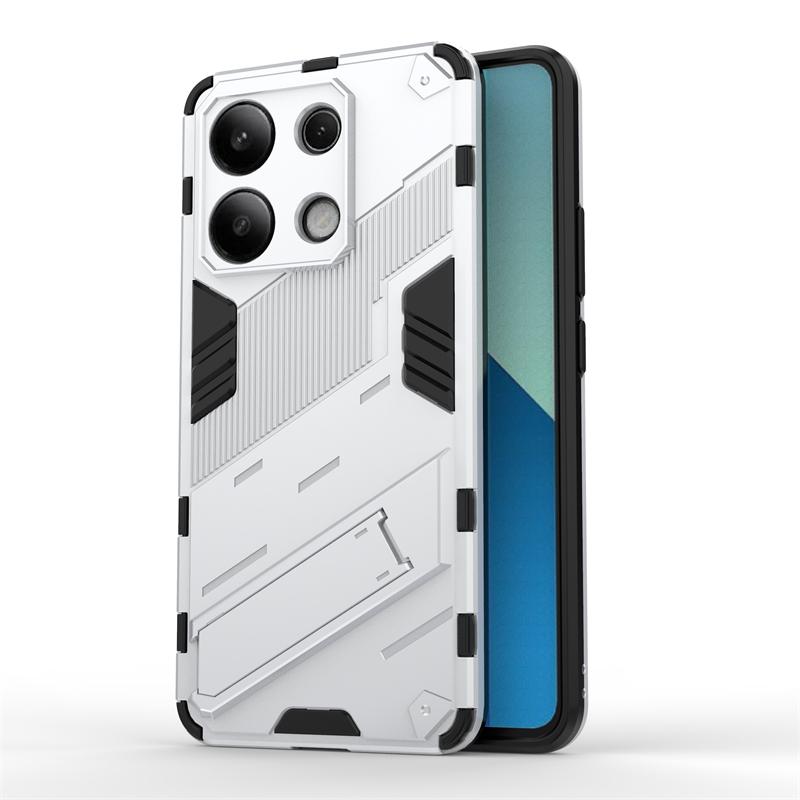 

Для Xiaomi Redmi Note 13 4G чехол Redmi Note 13 4G Capas PC бампер подставка противоударный держатель чехол Redmi Note 13 Pro Plus Note 13 5G белый