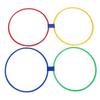 18.9in Sensory Training Hoops Kids Exercise 10pcs Hoop Rings 10pcs Connectors Sensory Training Equipment for Home