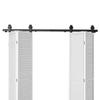 Kit de riel de herraje para puerta de granero corrediza plegable doble de 76" para cuatro puertas de 18"