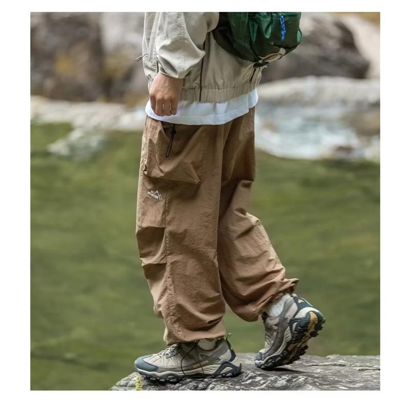 Men's Spring  Autumn Waterproof Hip Hop Mountaineering Pants Casual Harajuku Work Pants Black Cargo Outwear Pant