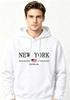 Erkek Kadın New York ABD Şehir Kapüşonluları Moda Harf Baskılı Grafik Sweatshirtler Bol Rahat Harajuku Kapüşonlu Üst Spor Giyim