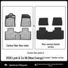 Compatible 2026 Lynk & Co 08 TPE Floor Mats & 3D All-Weather Backrest Mats - Waterproof, Wear-Resistant, Starry Sky Design, Carbon Fiber Texture.