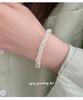 Cui Yan S925 Sterling Silver Korean Style Women's Three-Strand Bead Bracelet