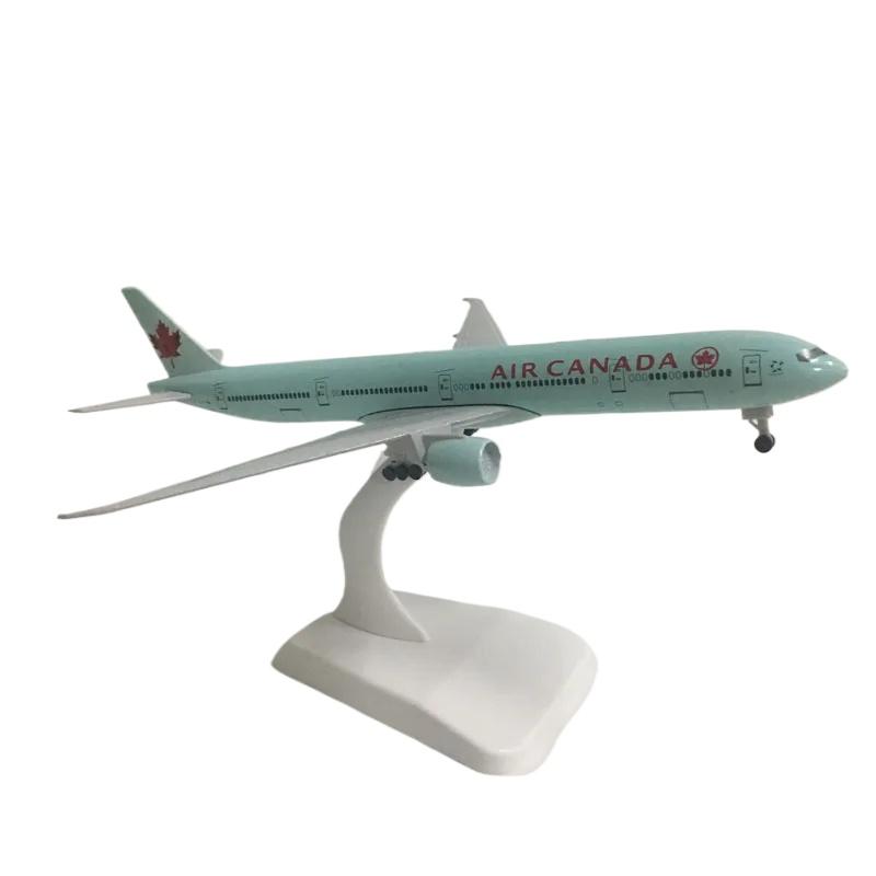 

1/400 Model Planes Canada 777 B777 Metal Aircraft Model Plane Toy Replica with Landing Gear Aviation Simulation Collected Gift зелений
