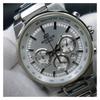 Casio EDIFICE Simple Casual Fashion Quartz Movement Stainless Steel Strap Japanese and Korean Watch Men's Watch White Dial EF-500BP-7A