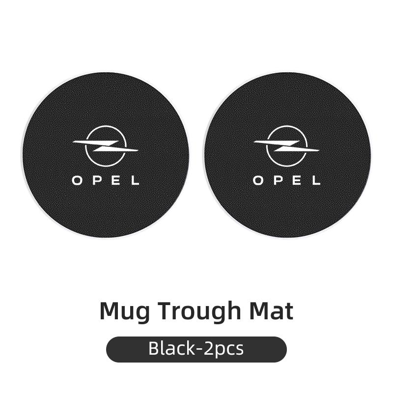 

Car Coaster Carbon Mug Drinking Pad Cup Non-Slip Mat Accessories For Opel Grandland Astra Insignia Corsa Zafira Meriva Mokk