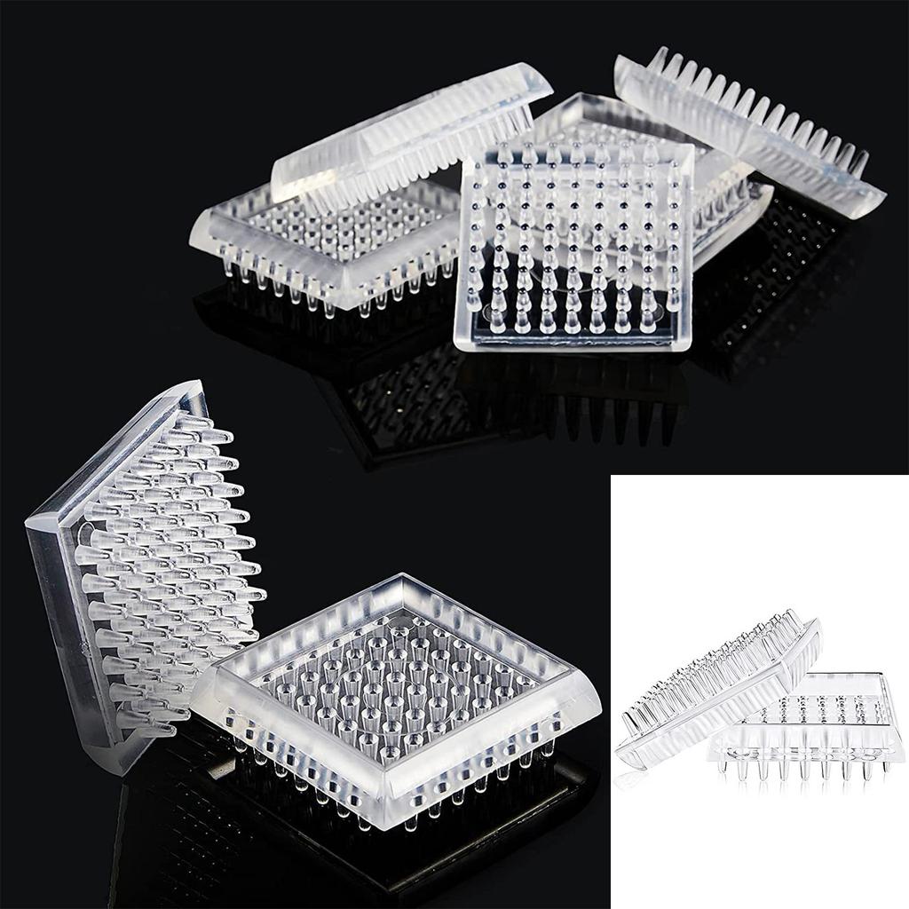 12/16Pcs Furniture Caster Cup Carpet Protectors Comfortable Touch Spiked Furniture Cup Clear Plastic Chair Leg Covers