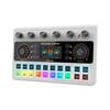 Live-Streaming-Soundkarte, Mischpult, professionelle Aufnahme, 12 Spracheffekte, LED-Display, wiederaufladbar für