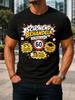 Gerunisex 60e Verjaardag Behandel met Zorg Oldtimer Quote Verkeersbord 60 Auto Iconen En Stripfiguren Knalt Unisex Alle T-shirts