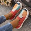 Tênis Slip-On Femininos Novos Sapatos Casuais Pintados de Sola Grossa, e Sapatos Baixos Femininos