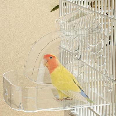 Large Bird Bath Box Caged Parrot Bathing Tub Spacious Birdcage Bathtub for Cockatiel Conure
