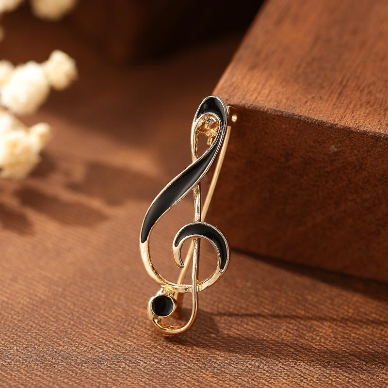 1Pz Spilla Nota Musicale Chiave di Sol Smalto Metallo Spilla Simbolo Musicale Per Donne Giacca Revers Sciarpa Gioiello Regalo