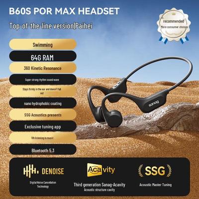 Saina B60 64GB Bone Conduction Bluetooth Sports Headphones