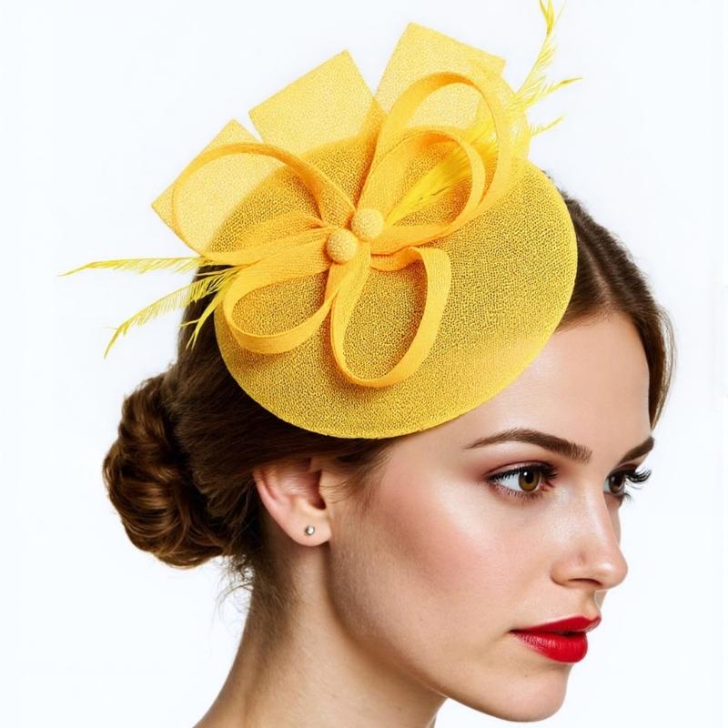 Elegant Hårband Dam Fascinator Huvudbonad Handgjort Håraccessoar För Bröllopsfester Och Temafester
