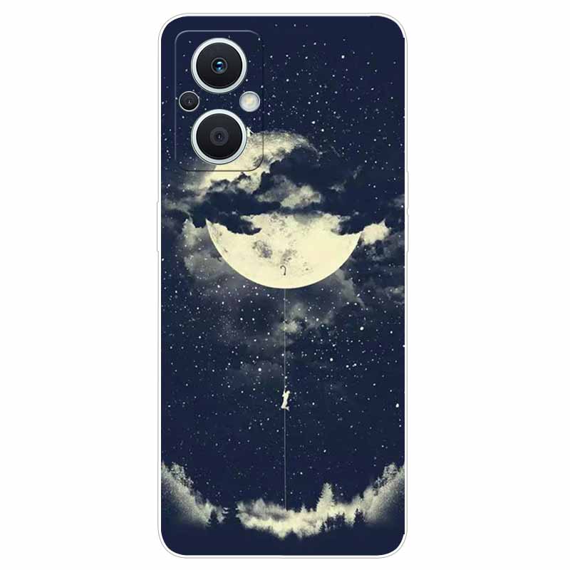 Soft Case for Reno8 Lite Cover Print TPU Silicone Clear Funda Cases for OPPO Reno 8 Lite 5G Case Reno8Lite Slim Landscape Cat