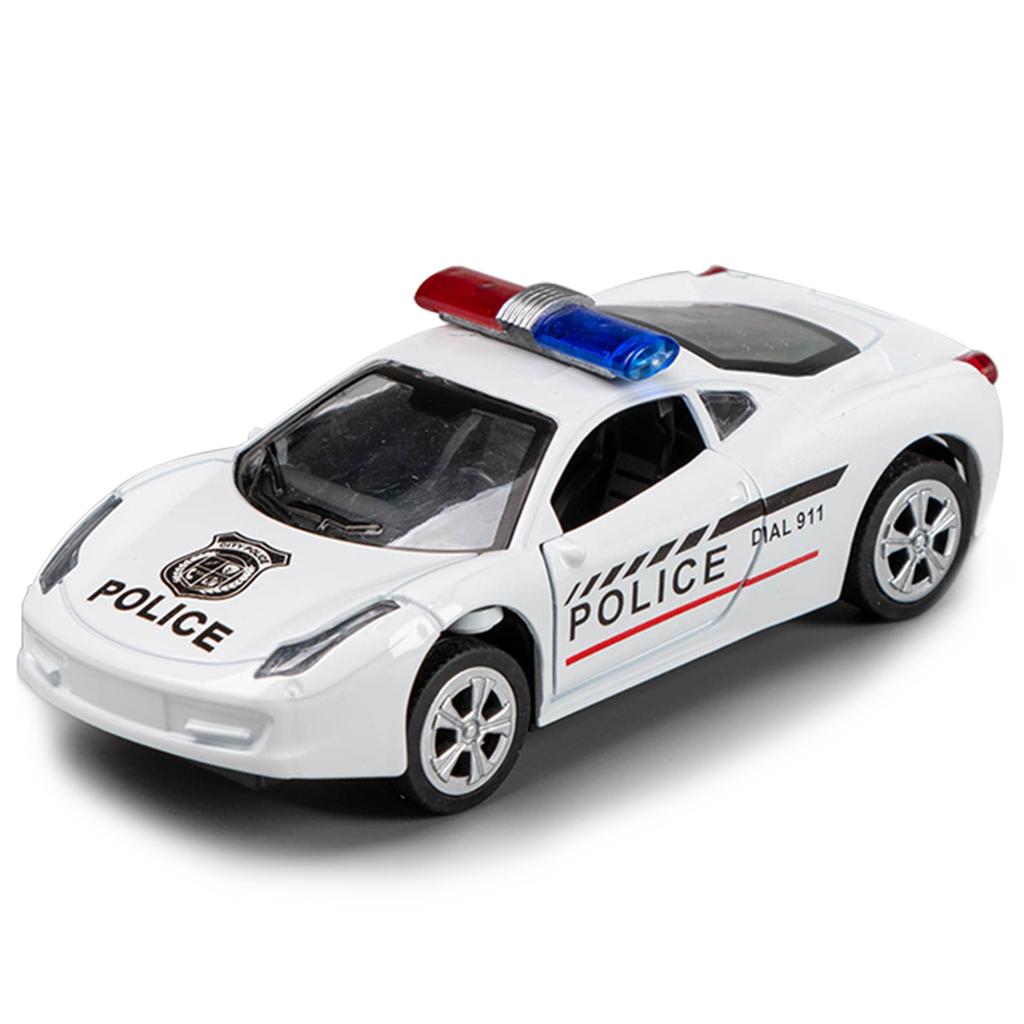 Die-Casting Model Police Car Model Off-Road Police Car Sports Car Series Boys' Toys Puzzle Toys