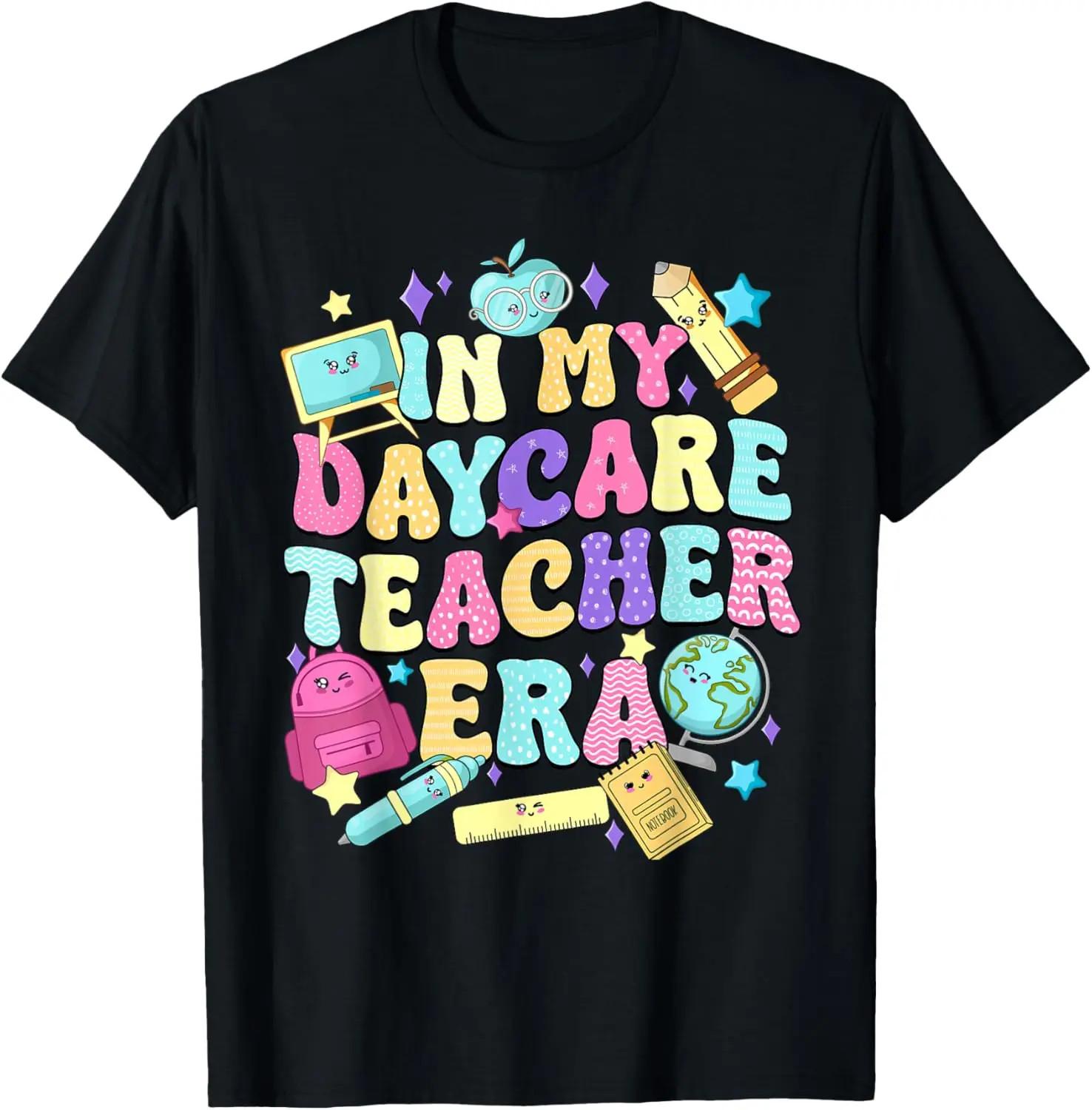 100% Cotton Unisex in My Daycare Teacher Era Daycare Provider Golf Gift T-Shirt S разноцветный