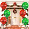 2/4 Frohe Weihnachten rot grün 4D Ballons, Weihnachtsfeier Dekorationen, Feiertagsrequisiten, Weihnachtsbaumkugeln, Neujahrsparty