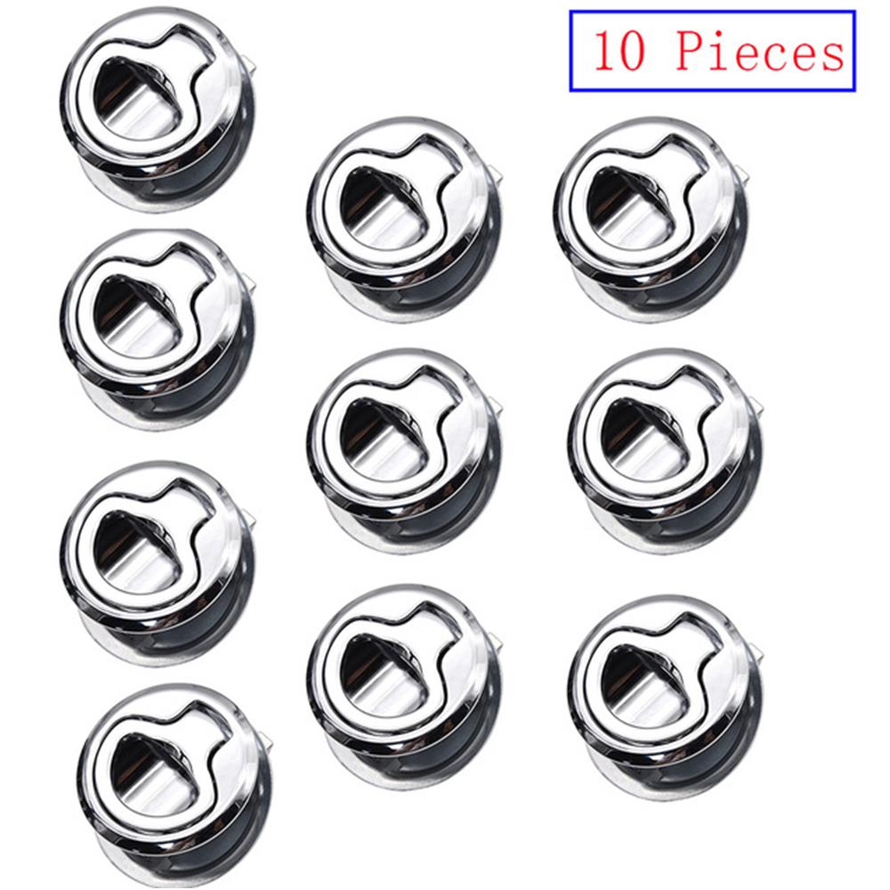 2PCS 10PCS Marine Hatch Locking Locker Small Size Boat Flush Pull Hatch Slam Latch For RV Yacht Camper Deck Zinc Alloy Locker