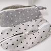 Portable Fabric Pencil Bag for Students Korean Style Dot Pencil Case Large Capacity Fashion Stationery