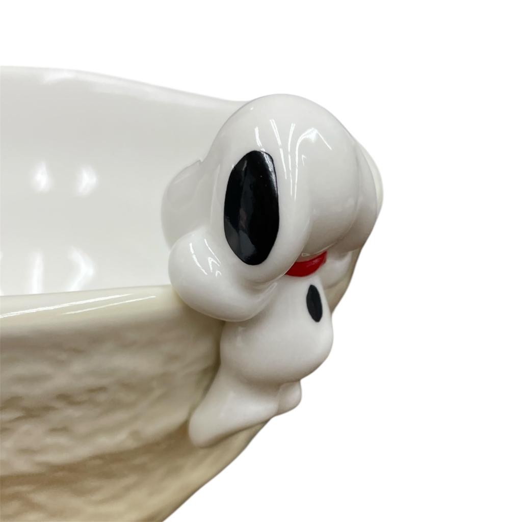 Marimo Craft SNOOPY Rice Bowl with x Figure, Ivory, Approx. 120 H70mm, SPTX-006