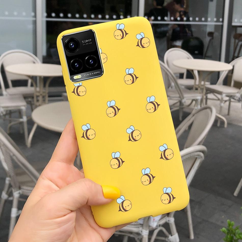 Cartooon Phone Case For Vivo Y21 2021 Y21S Y 21 V2110 V2111 Candy Silicon Case Back Cover For Vivo Y33S Y 33S V2109 Shell Funda