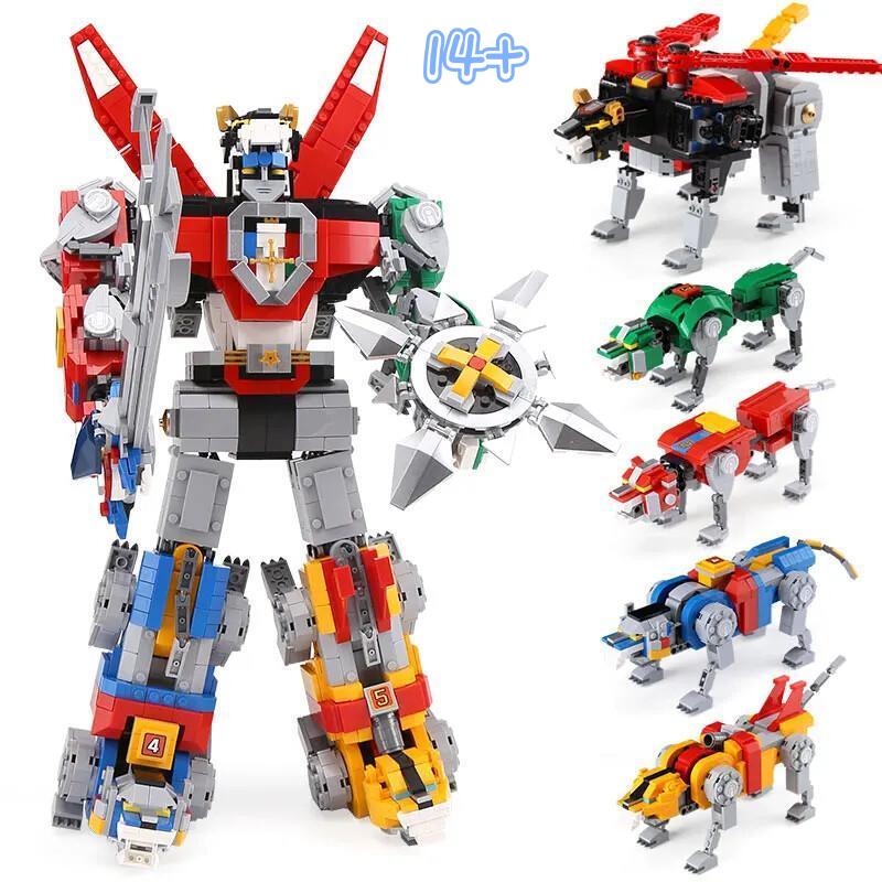 Big Sale 2321pcs Universe Defender Deformable 5 in 1 Mecha Robot Voltron Building Block Puzzle Model Toys Birthday Gifts