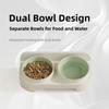 Double Bowls Elevated Pet Feeder Bowl 15 ° Slant Cat Dog Dual-use Bowl  Dog Accessories