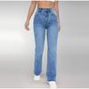 New Women's Hot Jeans Slimming European and American Style Casual Versatile High Waist Washed Denim Trousers for Women