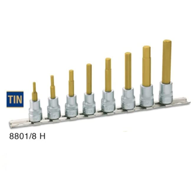 Hazet 8801/8H Hexagonal 3/8" 8-Piece Screwdriver Socket Set