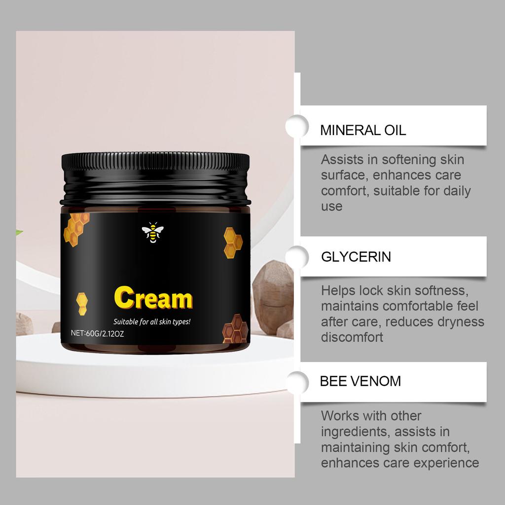 Bee Cream Can Be Used All Over The Body, Effectively Reduces Skin Imperfections, And Is Gentle And Non-irritating.
