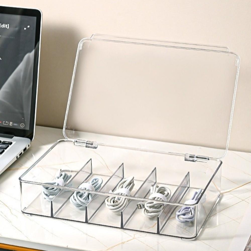Transparent Glasses Storage Box 5 Grids Eyeglasses Container Multifunctional Sunglass Organizer