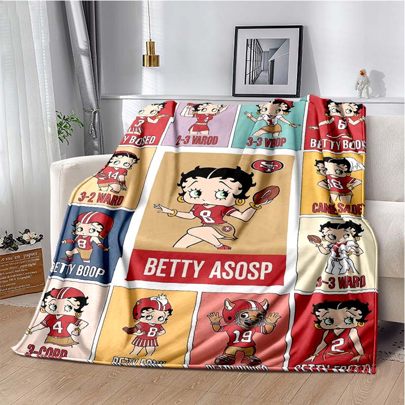 Cartoon Anime cute B-Boop MISS Super Soft Throws Blanket,Warm Cozy Blanket for Bed,Couch,Sofa,Bedroom,Living Room,Travel,Camping