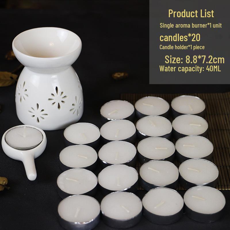 Ceramic Aromatherapy Candle Lamp and Incense Burner for Indoor Use and Salons