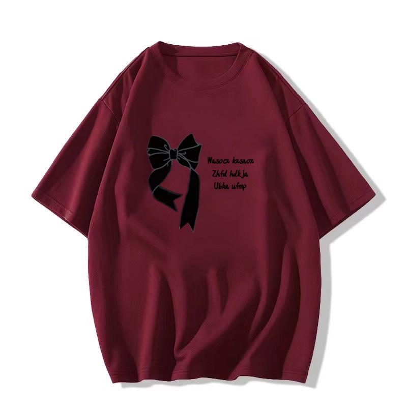 Large size summer design pure cotton short-sleeved t-shirt women's new loose Hong Kong style chic niche t-shirt top