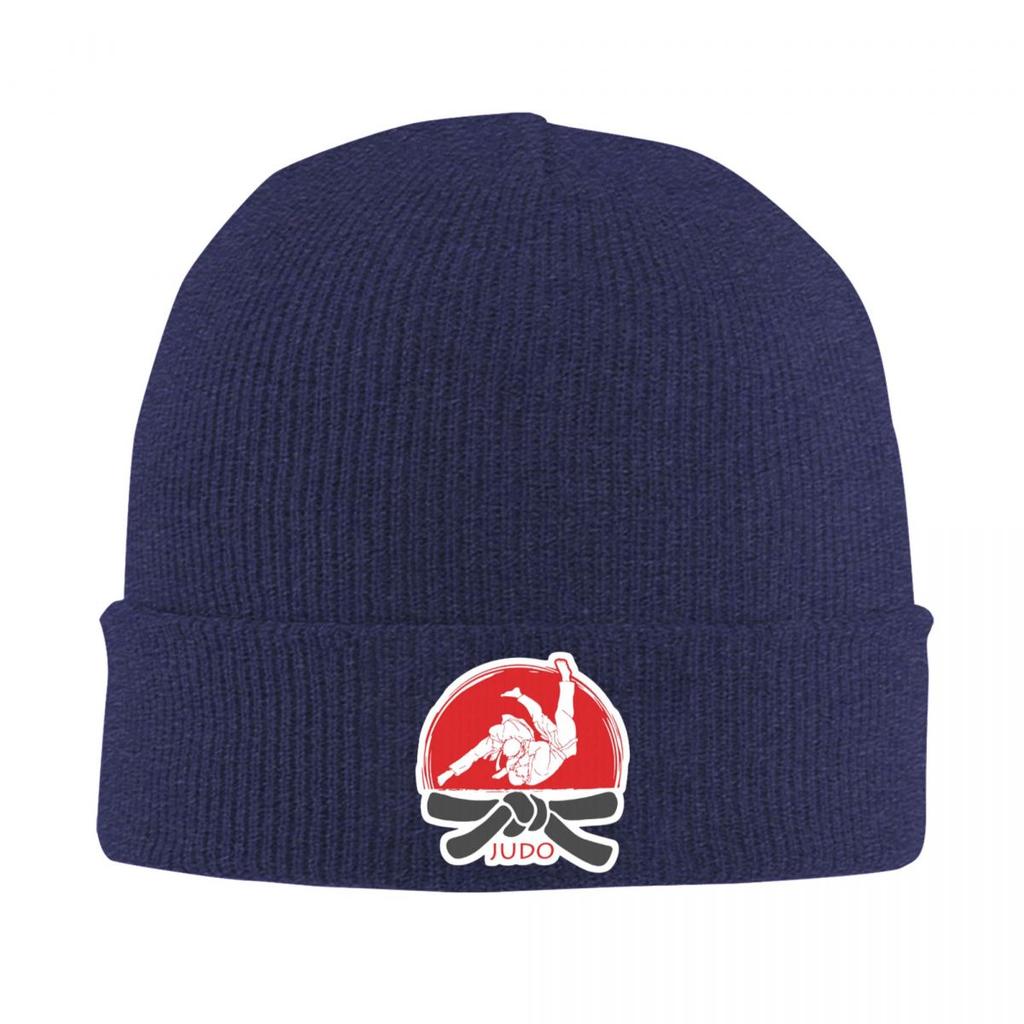 Judo Logo Warm Knitted Cap Fashion Bonnet Hat Autumn Winter Outdoor Beanies Hats for Men Women Adult