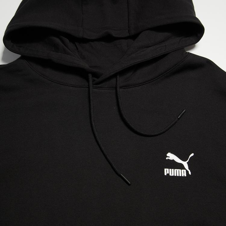 Puma Comfortable Logo Pullover Hoodie Men Sweatshirts Black 621892-01