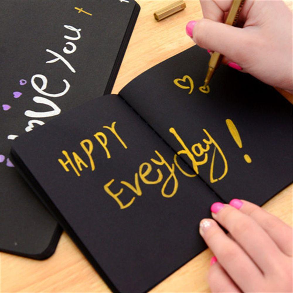 16K 32K 56K Black Paper Painting Notepad Blank Black Paper Pad Graffiti Notebook Drawing Notebook